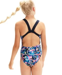 SPEEDO Maillot De Bain Natation Femme^Maillot de bain Digital Allover Leaderback True Navy/Black/Rose Violet/Bright Yellow