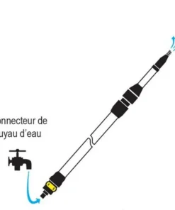 LALIZAS Accessoire De Nettoyage^Manche telescopique pour brosse 4 faces