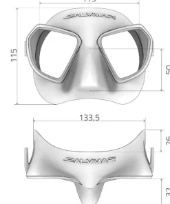 SALVIMAR Masque chasse sous marine Noah Comfort Fit Anti-buée Black