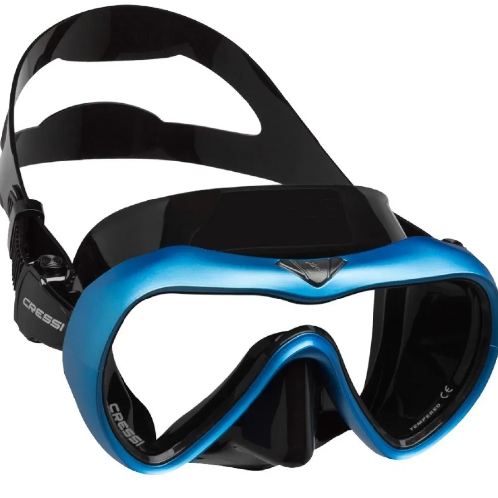 CRESSI-SUB Masque Cressi A1 Anti buée Noir/ Bleu