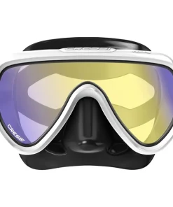 CRESSI-SUB Masques Snorkeling|Masques^Masque Cressi Honey Femme Blanc / Noir UV 420 Bleu / Jaune