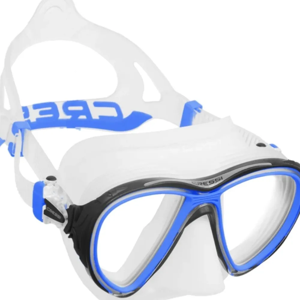 CRESSI-SUB Masque Cressi Quantum Anti buée Transparent / Bleu