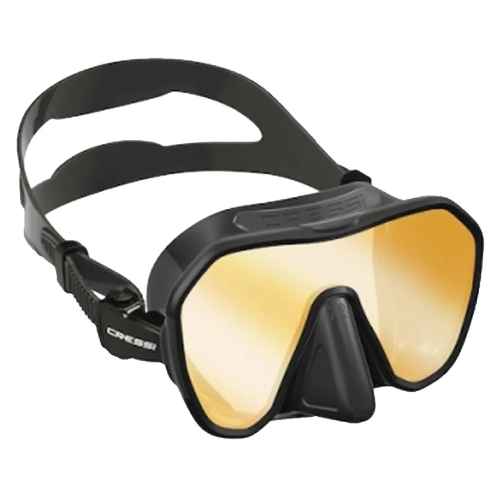 CRESSI-SUB Masque de plongée Cressi Z2 Noir / UV 380 verres Jaune-bleu