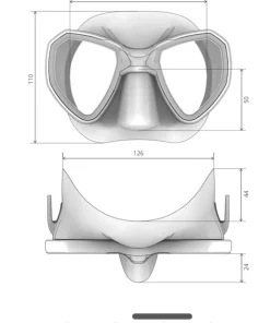 SALVIMAR Masques Snorkeling^Masque de plongée Morpheus Anti-buée Clear-Noir
