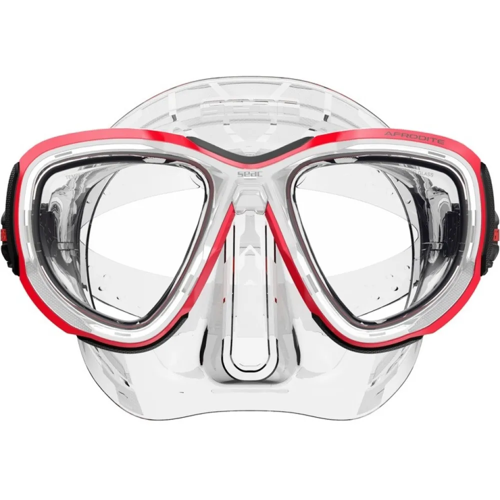SEAC SUB Masques Snorkeling|Masques^Masque de plongée Afrodite Clear/Rouge