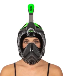 SEAC SUB Masque Facial Snorkeling^Masque Facial snorkeling Libera - Transparent/Vert - Taille L/XL