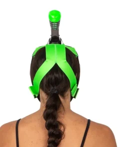 SEAC SUB Masque Facial Snorkeling^Masque Facial snorkeling Libera - Transparent/Vert - Taille L/XL