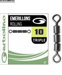 GARBOLINO Accessoires De Montage Surfcasting|Accessoires De Montage De Lignes Truite^Micro emerillons Streamline rolling triple