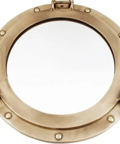 DéCOMARINE Laiton^Miroir hublot finition laiton vieilli