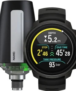 SUUNTO Ordinateur D'Apnée|Gestion D'Air^Montre Ordinateur de Plongée Ocean Pack All Black + Tank Pod & Case