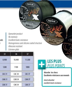 POWERLINE Nylon Carp X Cristal 1000 m et plus