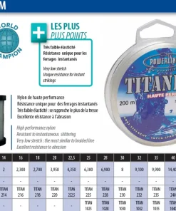 POWERLINE Nylon Titanium 200 à 160 m