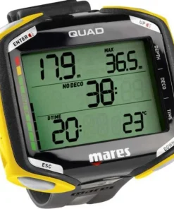 MARES Gestion D'Air^Ordinateur de Plongée Quad Jaune