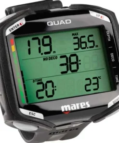 MARES Gestion D'Air^Ordinateur de Plongée Quad Noir