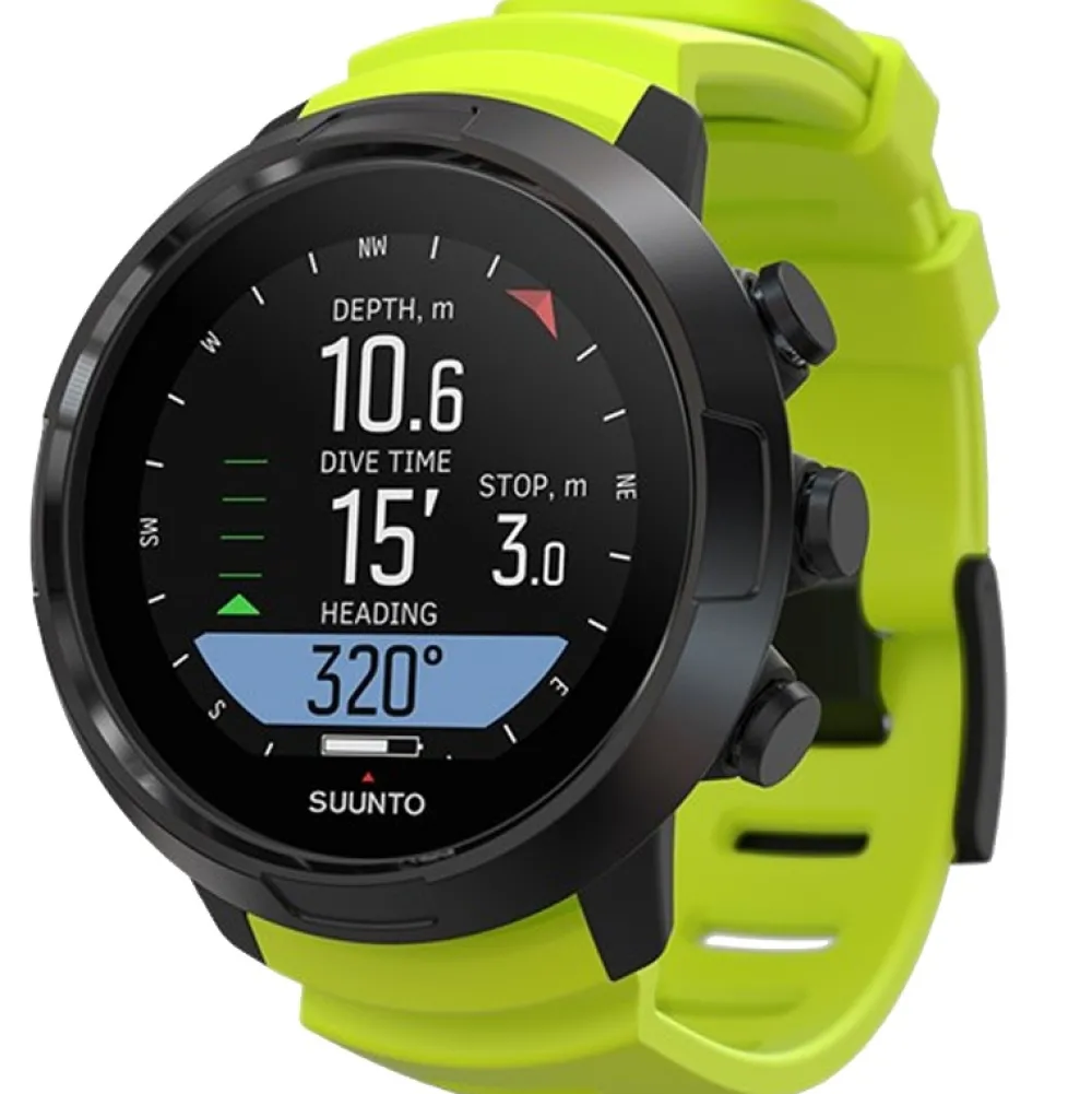 SUUNTO Ordinateur D'Apnée|Gestion D'Air^Ordinateur de Plongée D5 Black Lime