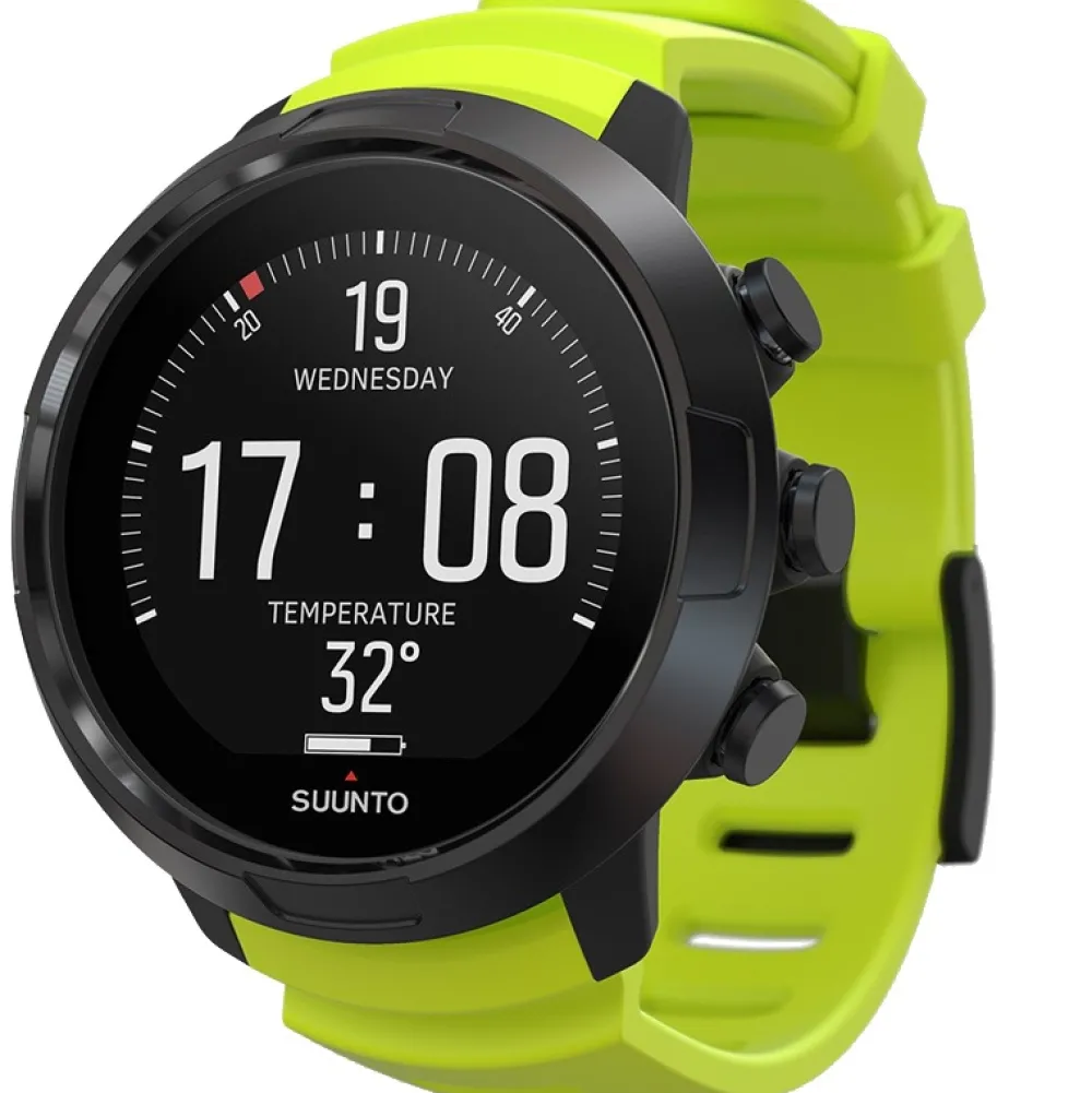 SUUNTO Ordinateur D'Apnée|Gestion D'Air^Ordinateur de Plongée D5 Black Lime