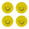 SURF UNITED Anneau D-Ring^Pack 4 anneaux inox D-Ring avec patch Jaune