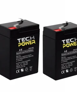 TECH POWER Bateaux Amorceurs Carpe|Bateau Amorceur^Pack de 2 Batteries 6 V Etanches Agm TP6-4 - bateaux amorceurs Anatec