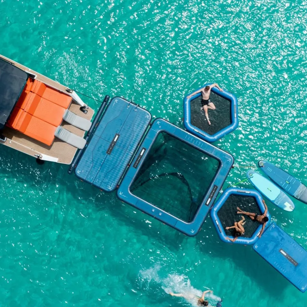JOBE Plateforme Flottante Gonflable^Pack plateforme gonflable bateau Infinity Island avec gonfleur