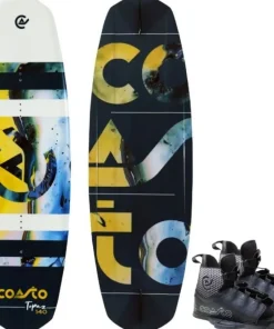 COASTO Planche Wakeboard^Pack Wakeboard Topaz 140 + Chausses