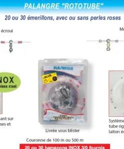 FLASHMER Palangre Rototube 30 Emerillons 100 m