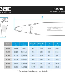 SEAC SUB Bi-Palme^Palmes chasse sous marine ou apnée BM30 Noir Vert