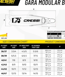 CRESSI-SUB Bi-Palme^Palmes Gara Modular Turbo Boost