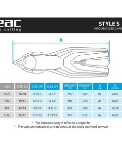 SEAC SUB Palmes Réglables^Palmes de plongée Style Sling Strap Orange