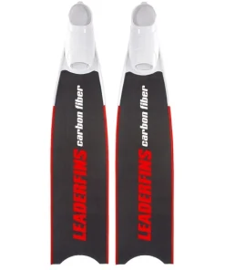 LEADERFINS Bi-Palme^Palmes Carbone Red & White