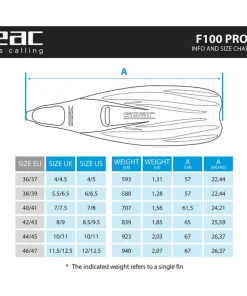 SEAC SUB Palmes Seac-Sub F-100 Pro Black