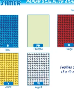 FLASHMER Accessoires Pêche Truite|Accessoires De Montage De Lignes Truite^Papier Adhesif Scalelite 15 X 10 cm