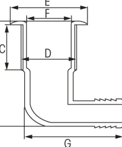 PLASTIMO Passe-coque coudé 84 mm