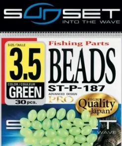 SUNSET Accessoires|Accessoires^Perles Ovales Dures Beads Green ST-P-187