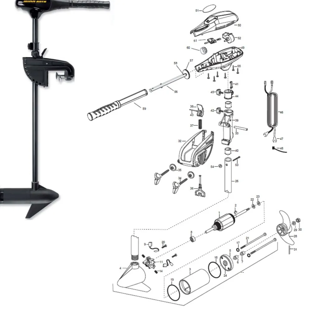 MINN KOTA Pièces détachées pour moteur Endura 50 C2