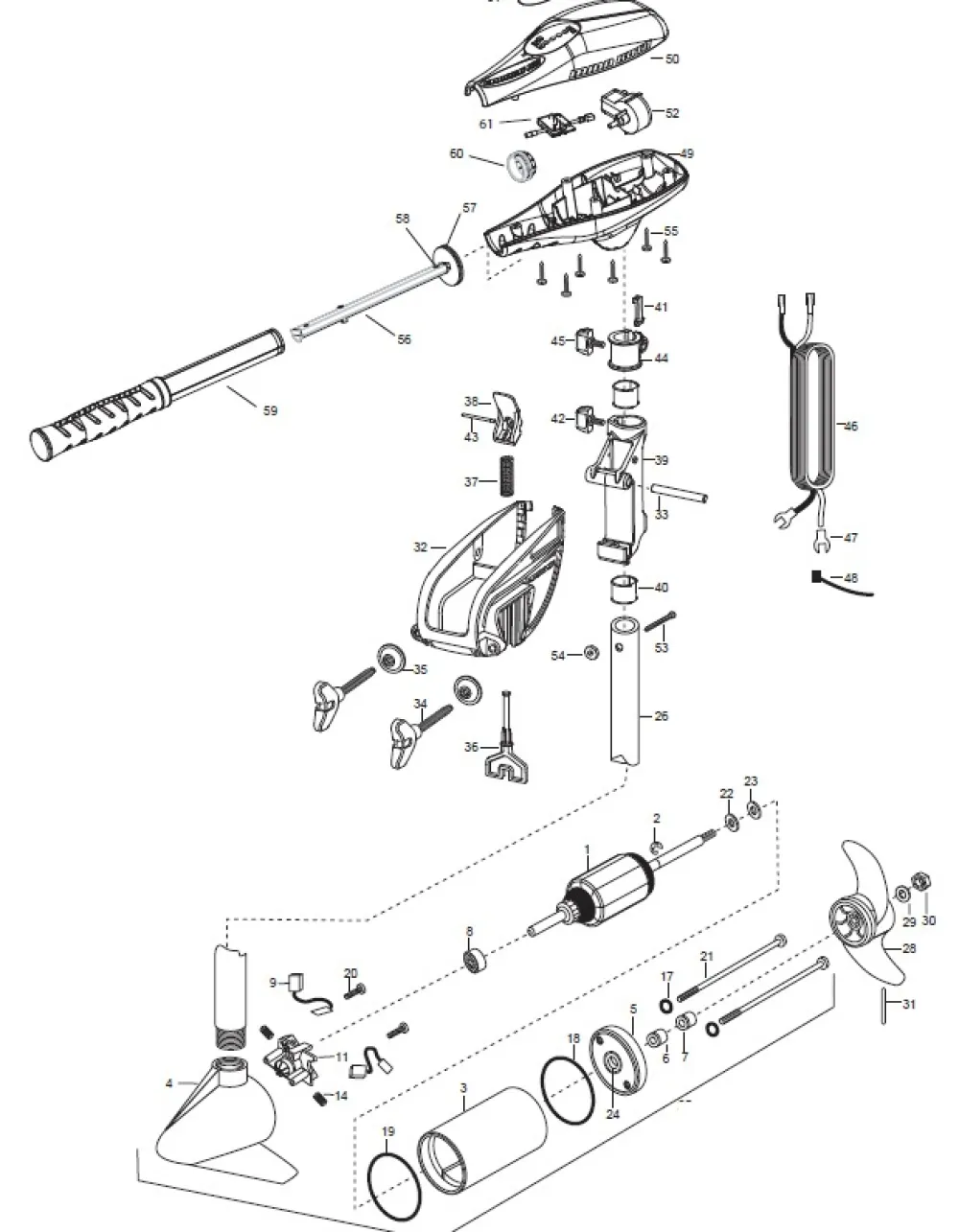 MINN KOTA Pièces détachées pour moteur Endura 50 C2