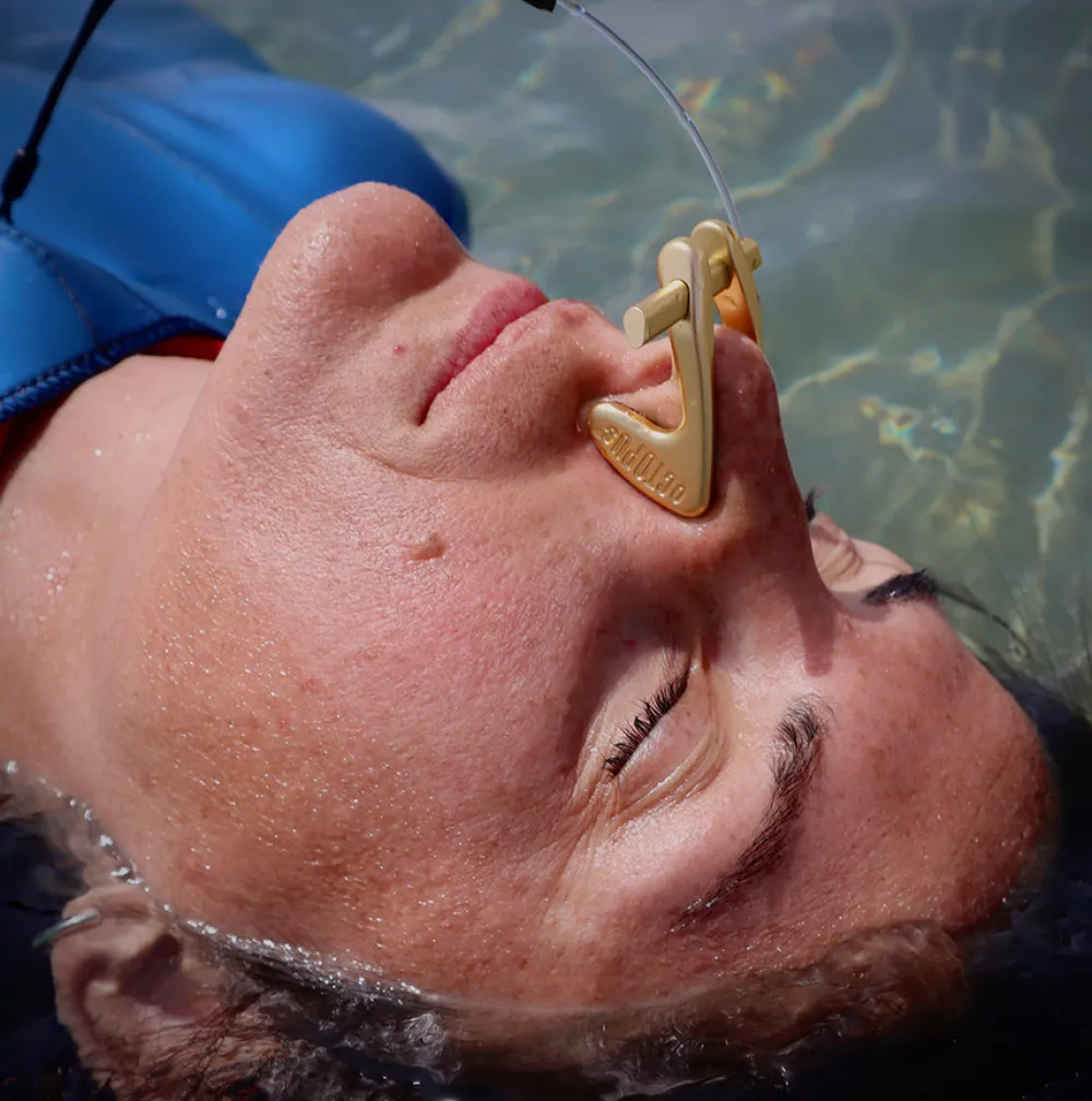 OCTOPUS FREEDIVING Pince nez Aluminium Rose