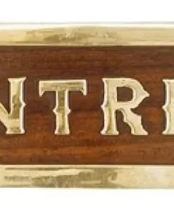DéCOMARINE Quincaillerie^Plaque de porte Bois/laiton