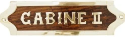 DéCOMARINE Quincaillerie^Plaque de porte Bois/laiton