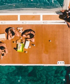 YACHTBEACH Plateforme gonflable bateau 8.20 Premium Teak