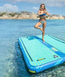 AQUATONE Plateforme Flottante Gonflable|Plateforme Bateau^Plateforme gonflable quai flottant Club 247x170x15cm 470L