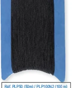 FLASHMER Cordage Pêche^Plioir mousse garni de 50 m de tresse noire 2 mm