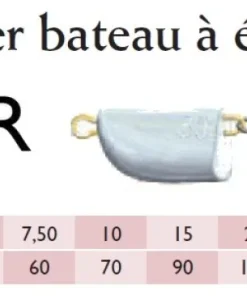 LEMER Plombs lancer bateau à émerillons agrafes