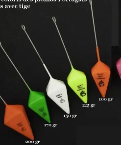 LEMER Plombs Portugais + tige Plastifiés Vert Phospho