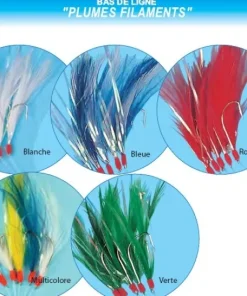 FLASHMER Plume de Mer Filaments 5 Hameçons 2/0