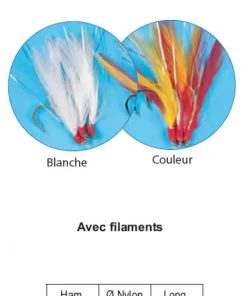 FLASHMER Leurres|Leurres^Plumes de Mer Grosse Pêche 5 Hameçon 2400 mm