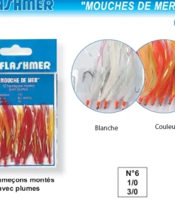 FLASHMER Pochette de 10 Mouches de Mer