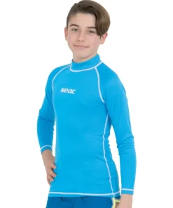 SEAC SUB Lycra & Rash Guard|Lycra Et Shorty^Rash guard Garçon T-sun Long - Bleu Clair