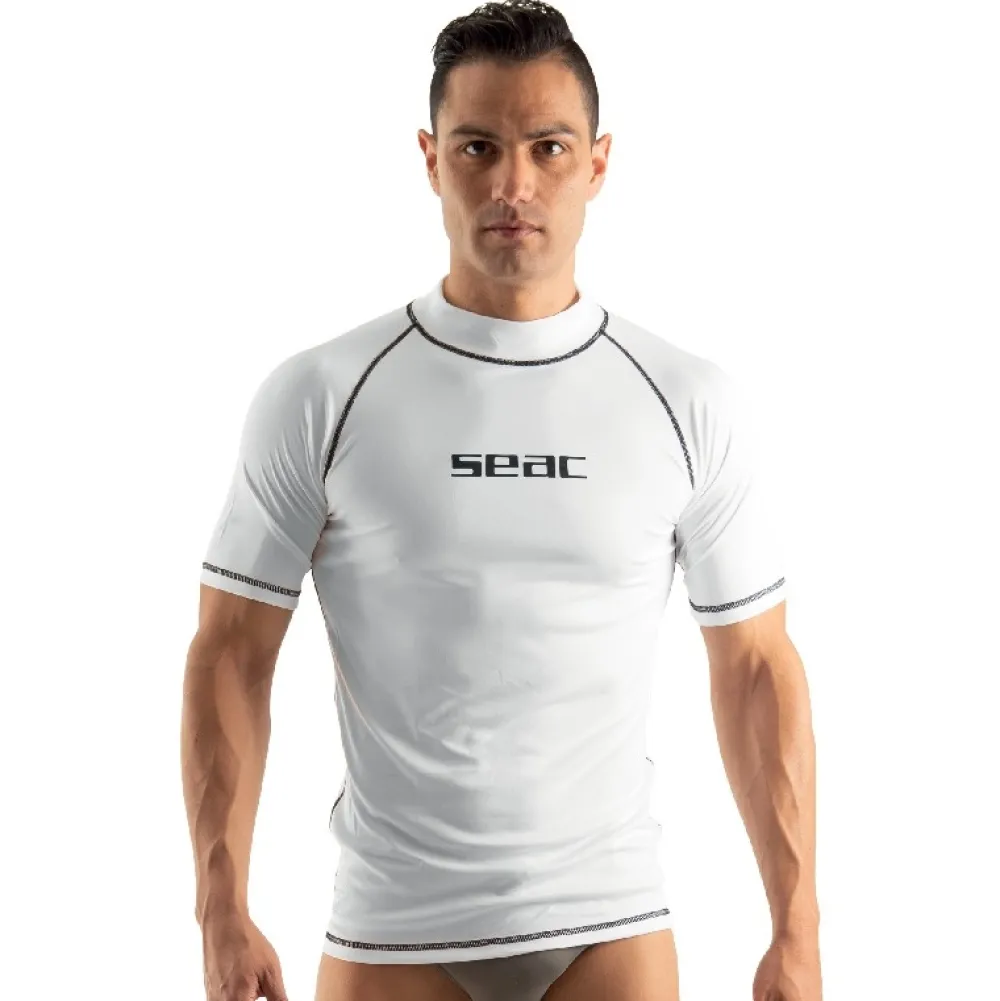 SEAC SUB Lycra & Rash Guard|Lycra Et Shorty^Rash guard Homme T-sun Short - Blanc
