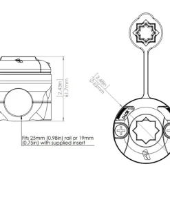RAILBLAZA Receveur Et Adaptateur|Support Et Rangement Railblaza^Receveur 19-25