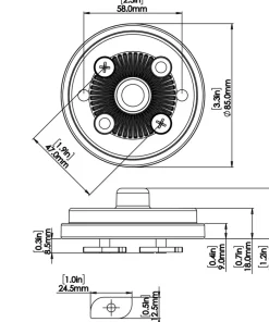 RAILBLAZA Receveur Hexx fixation sur rail